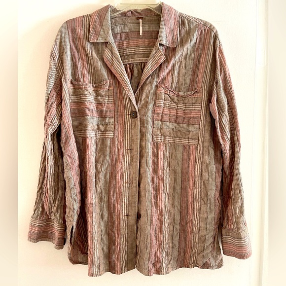 Free People Button Down Shirt - Picture 1 of 3